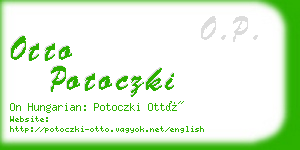 otto potoczki business card